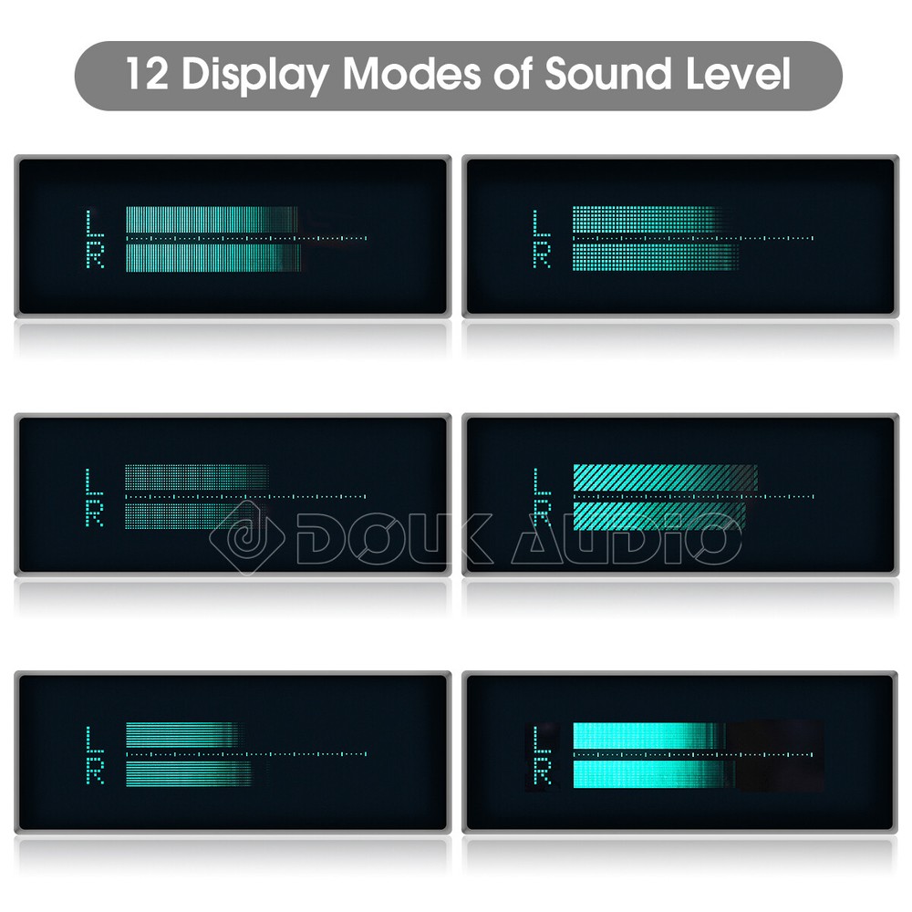Douk Audio VFD Clock Music Spectrum Display Sound Level Indicator Dot Matrix MIC