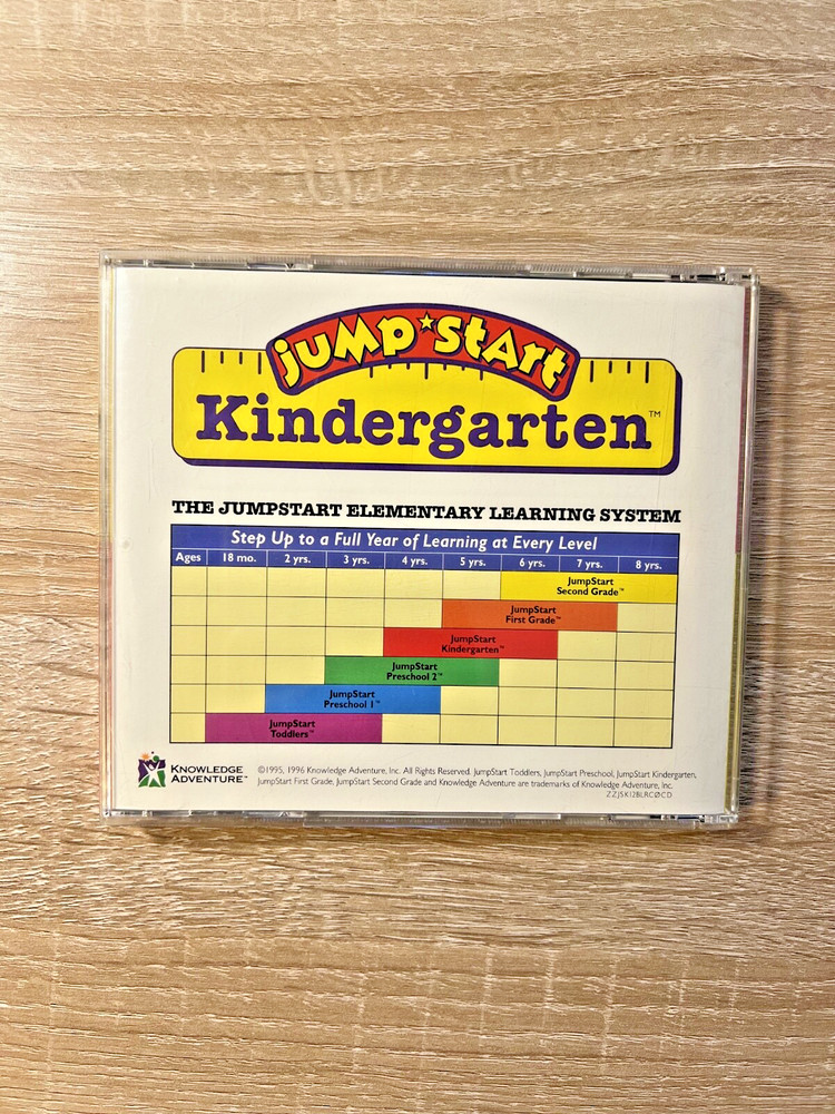 Jump Start Kindergarten Learning Software Knowledge Adventure PC CD-Rom Windows