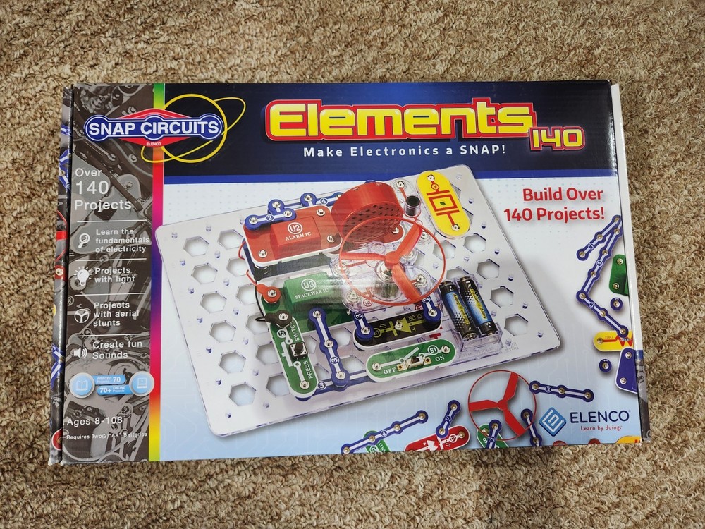 Snap Circuits Elements 140 Electronics Circut Kit - barley used