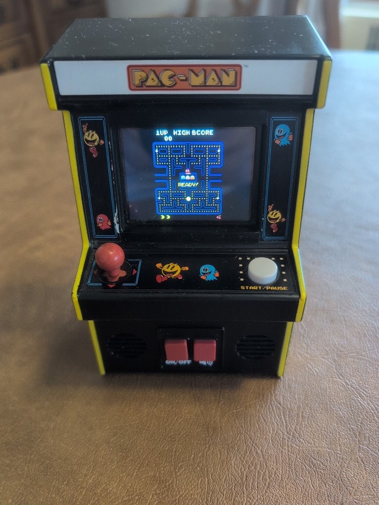 Pac-Man Mini Hand Held Arcade Game Bandai Namco Tested & Works