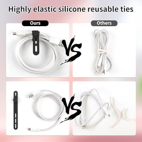 Reusable Silicone Cable Ties for Cord Organization