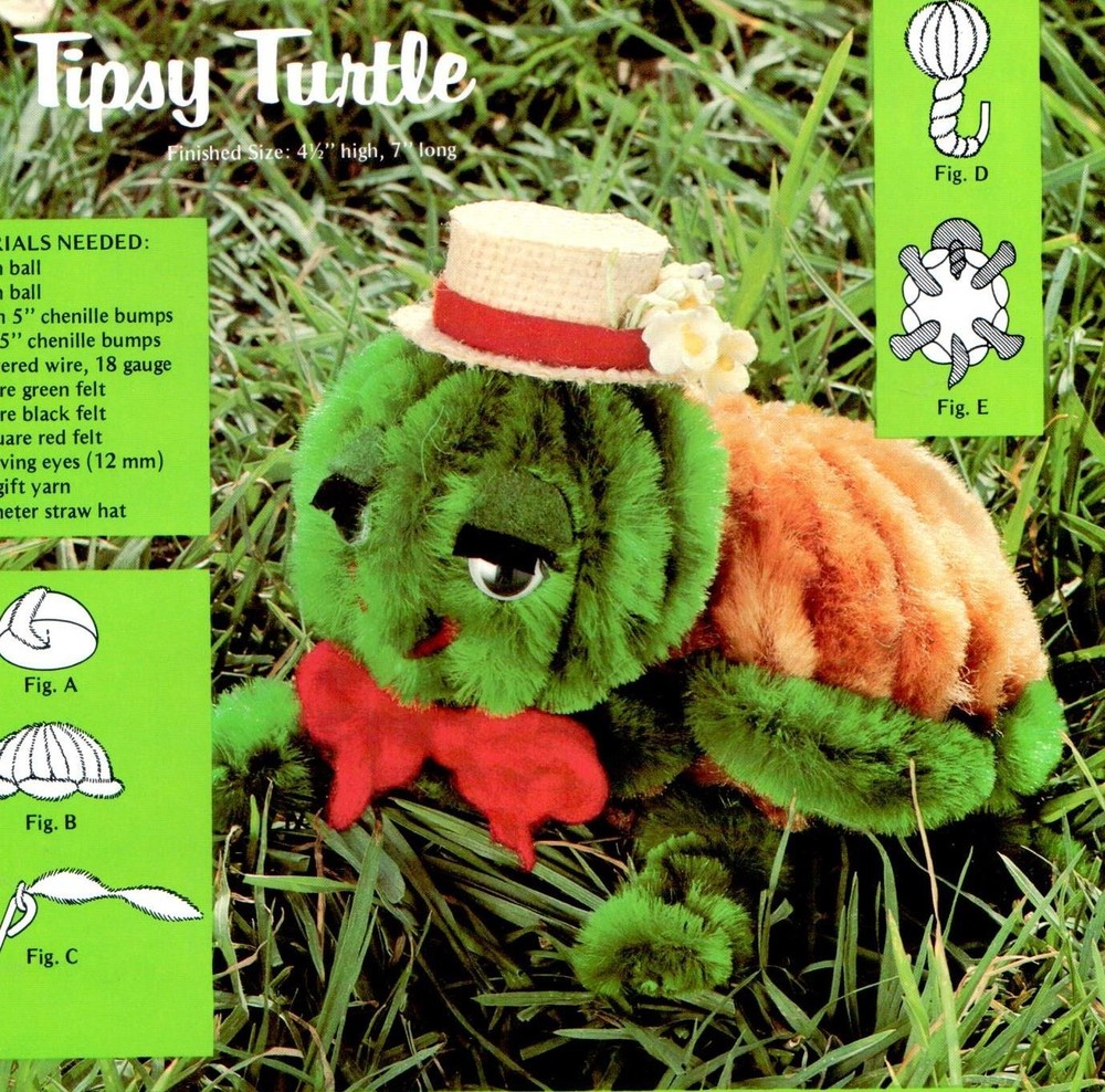 Chenille Circus VTG 1970's Doll & Animal Making Craft Projects Patterns Book
