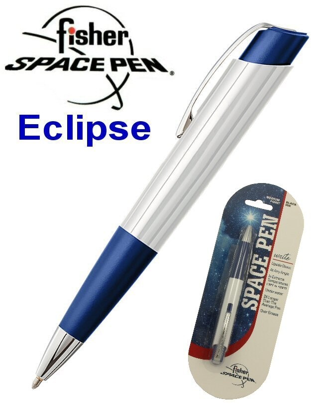 Fisher Space Pen #SECL/WBL White & Blue Eclipse Retractable Carded Ballpoint