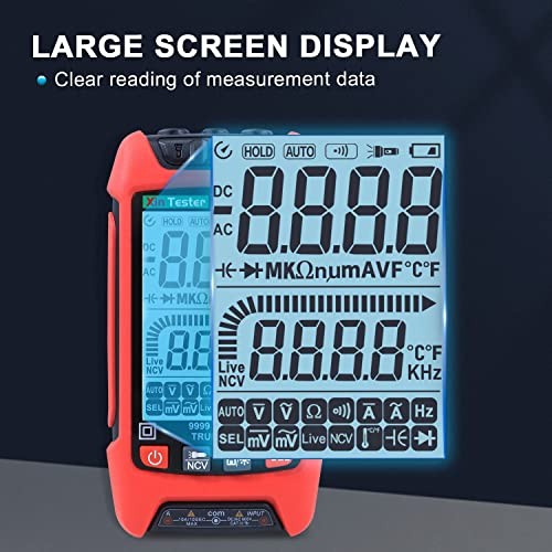 Digital Multimeter, 9999 Counts TRMS Auto-Ranging Voltmeter, Accurately FS2202