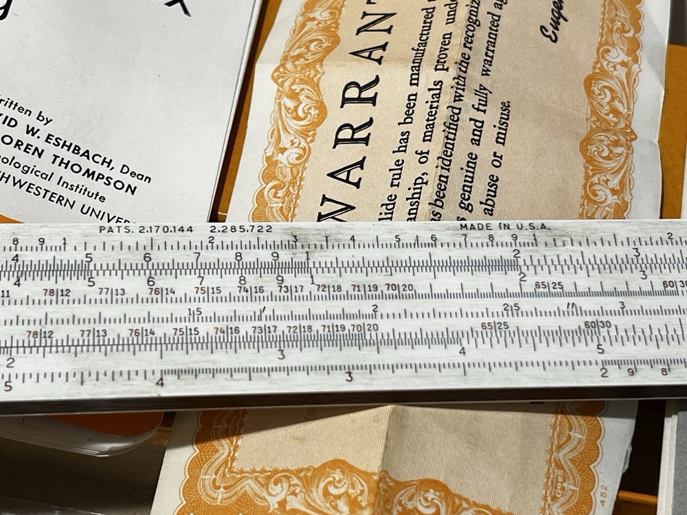 Dietzgen Slide Rule Polymath Multiplex Decimal Trig Type 1744 Case Box Manual