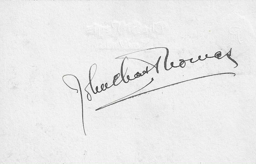 John Charles Thomas Signed 3" x 5" Index Card Operatic Baritone d. 1960