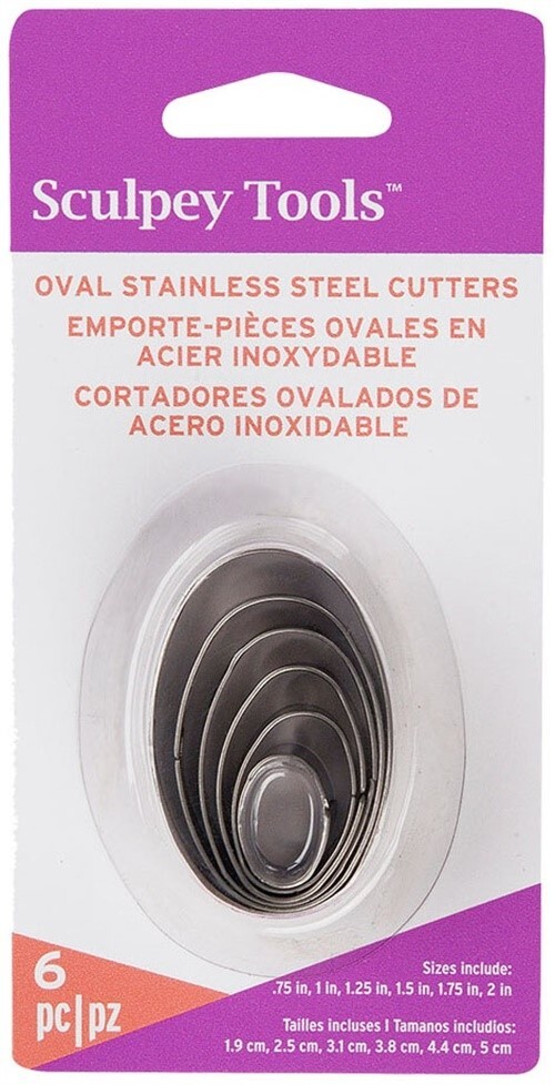 Sculpey Premo Graduated Cutter Set 6/Pkg-Oval