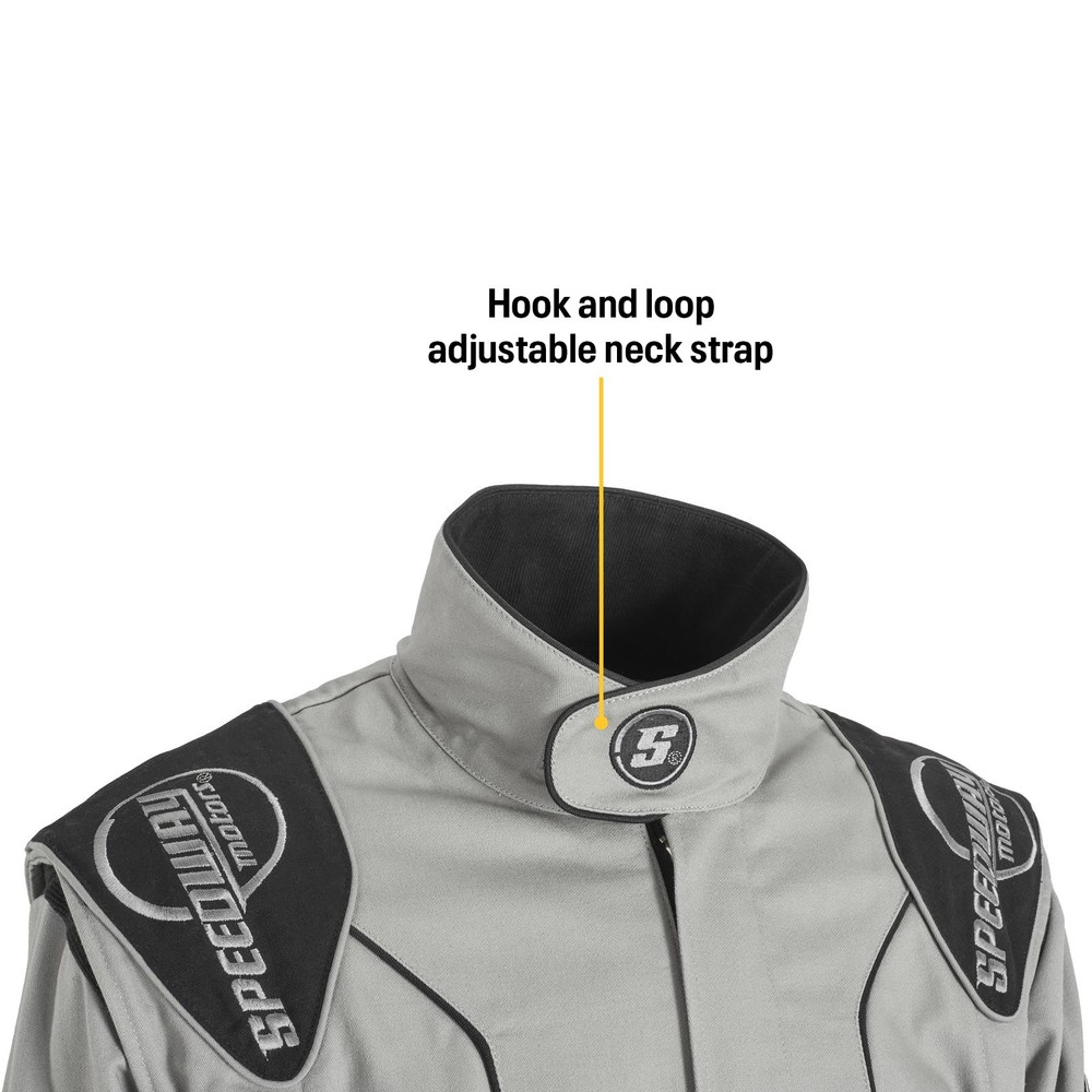 Speedway Double-Layer SFI-5 One-Piece Racing Suit, Grey Small
