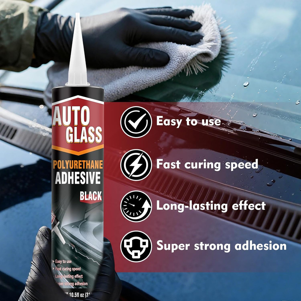Polyurethane Windshield Sealant, Black Windshield Adhesive - High Viscosity, Fas