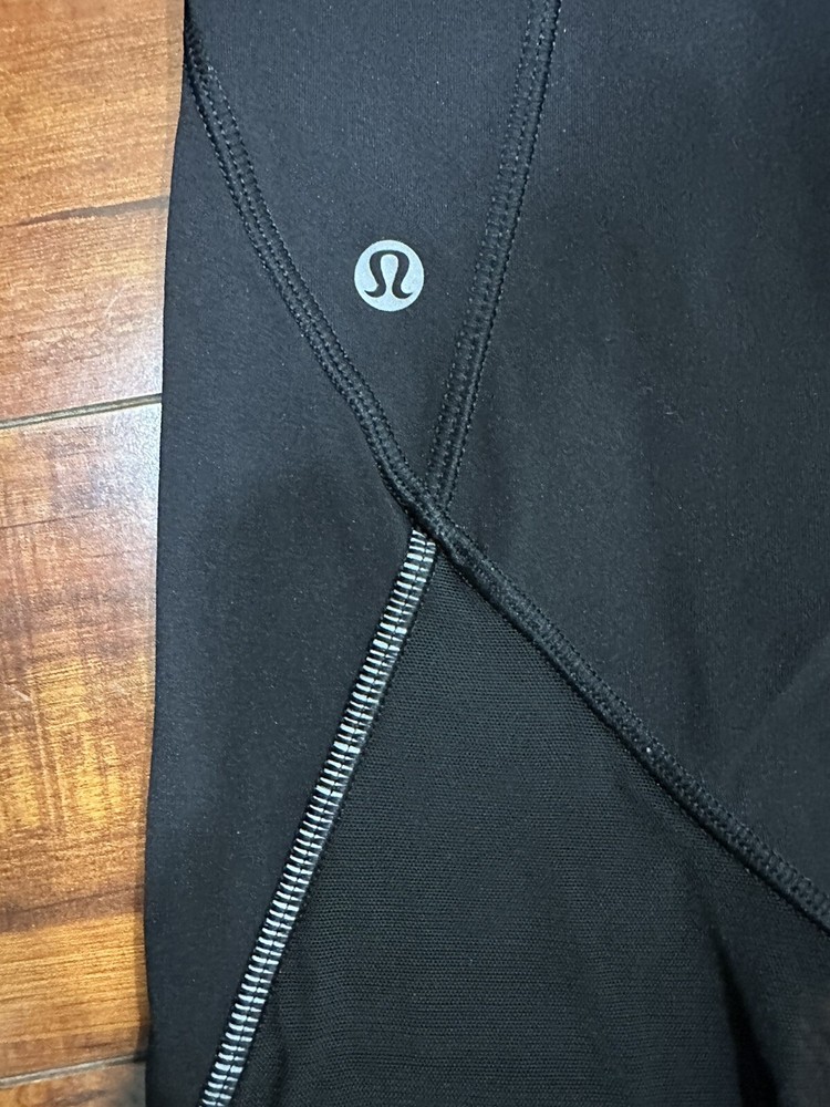 lululemon crop leggings black size 4