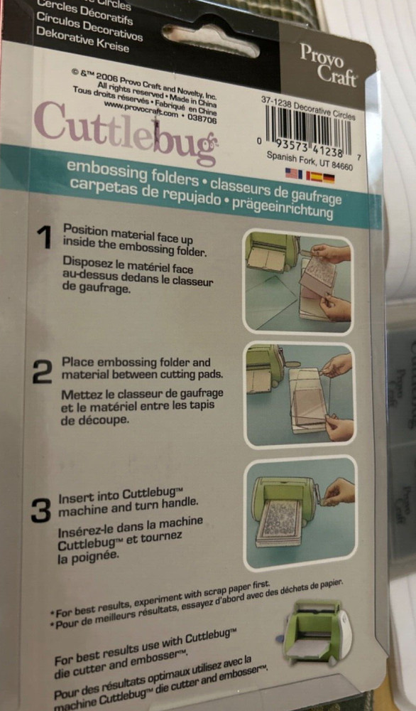 Cuttlebug 4 Decorative Circles Embossing Folders Provo Craft