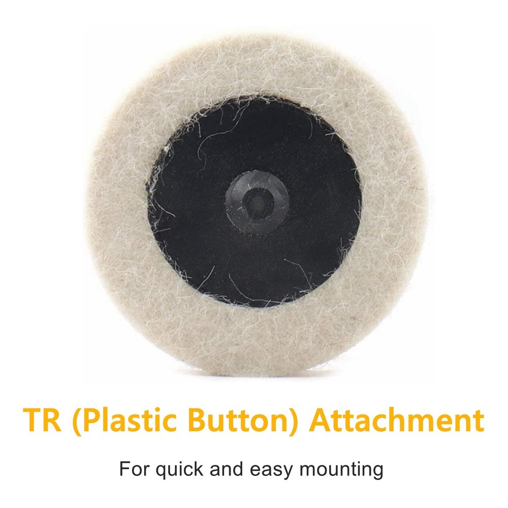 20Pcs 3In Sanding Disc Felt Quick Change Wool Buffing Pad Sanding Disc R-Type