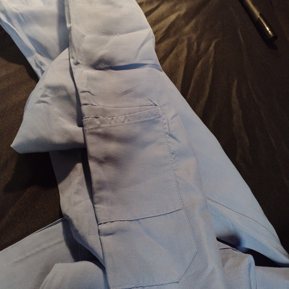 M & E Scrub Pants Blue Large