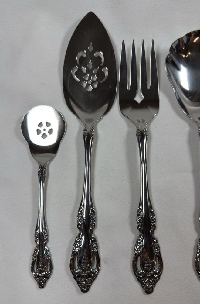 Oneida Community BRAHMS Stainless Flatware 7 Piece Serving Set Vintage