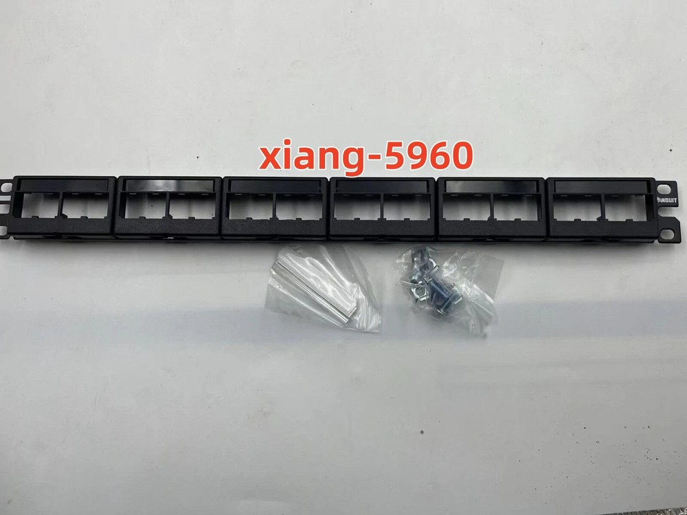 Panduit CPP24/LA24WBLY Mini-Com 24 Port Angled Modular Patch Panel Port 1 RU BL
