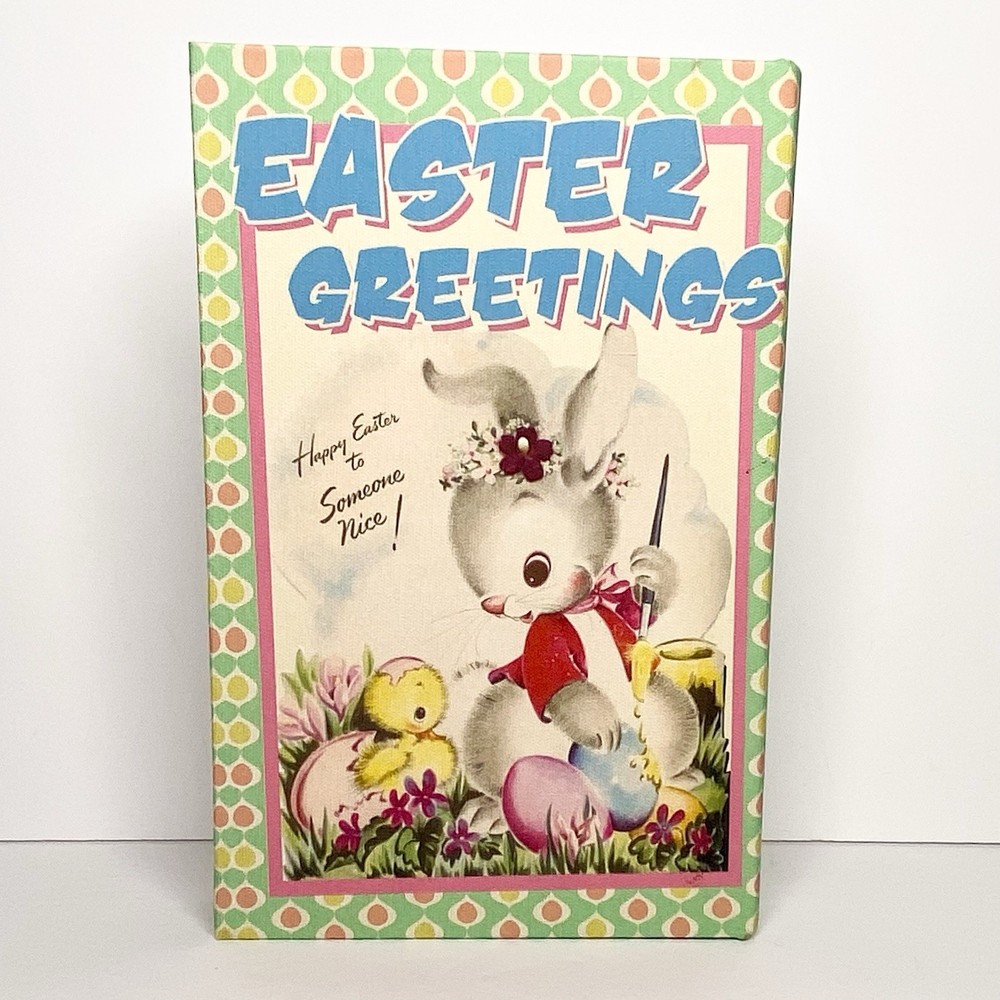 Book Shaped Box • Easter Bunny• Vintage Look • Faux Book