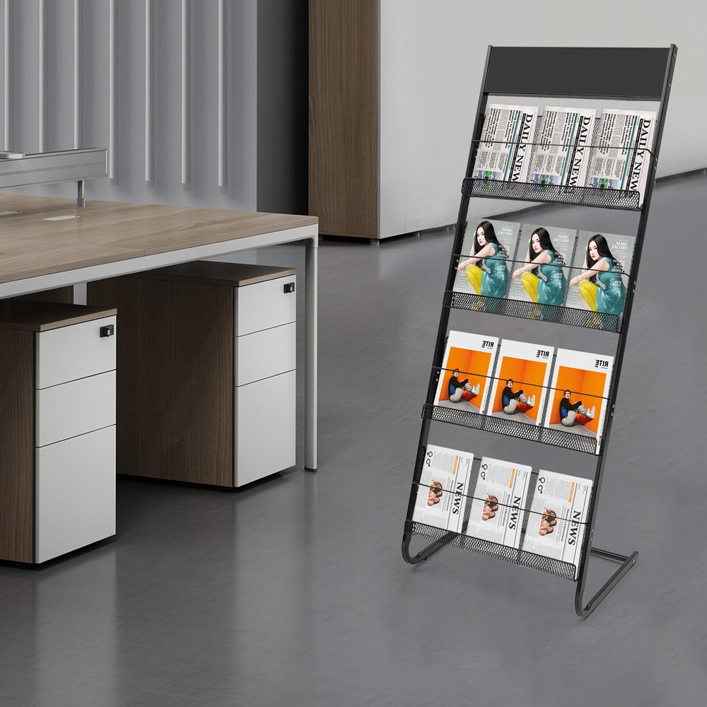 Magazine Display Stand 4-Tier Magazine Display Stand Display Stand.
