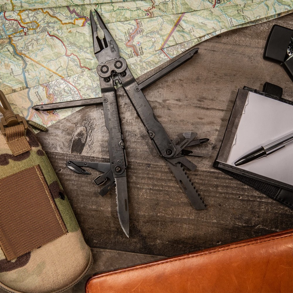 SOG Powerlock V-Cutter- Multi-Tool Pocket Utility Tool Set with 18 Specialty