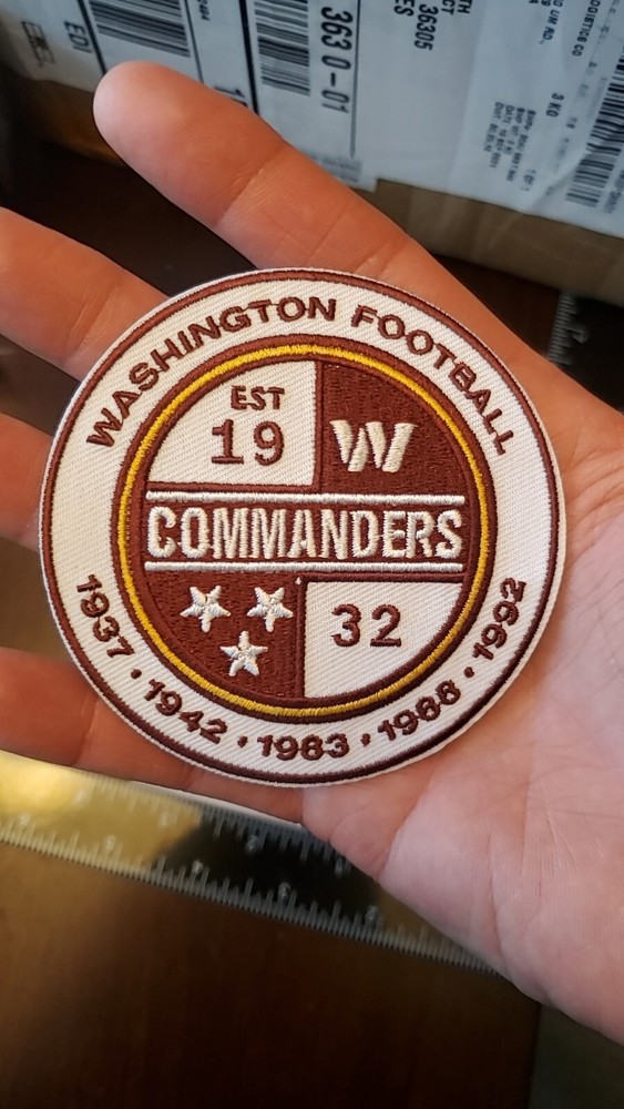 Washington Commanders Patch. Embroidered. Iron On Backing. 3"x3"