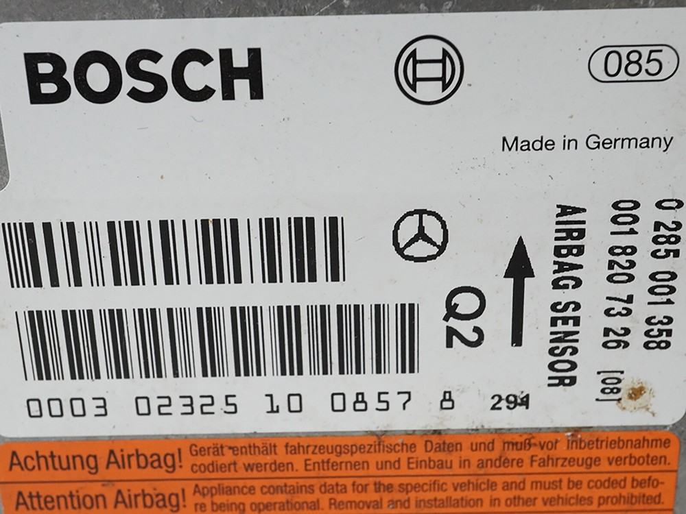 2003 - 2006 Mercedes Benz Sl Class R230 Computer Module Control 0285001358