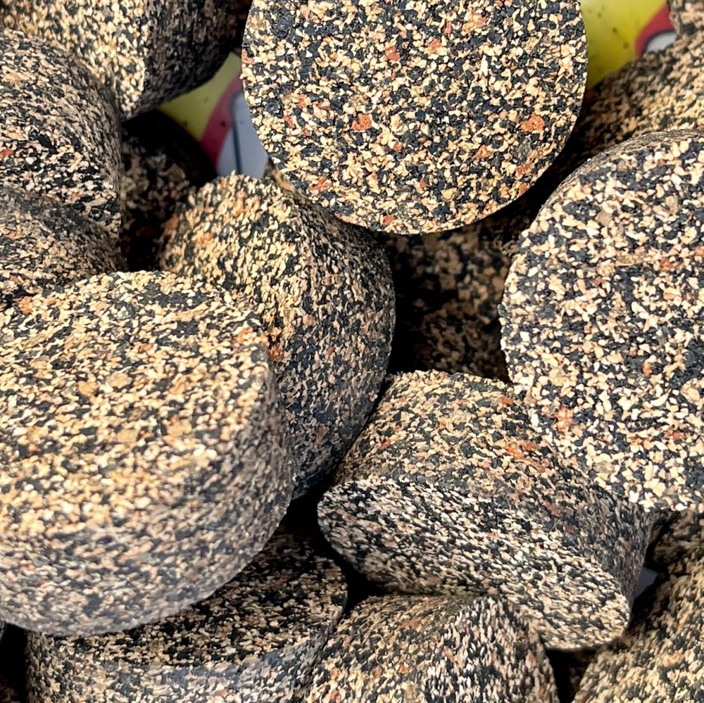 Cork Rings 100 Mixed Grain Rubberized #15, 1 1/4" x 1/2" Solid Blowout!