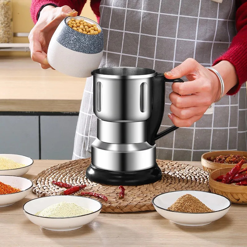 High Power Electric Coffee Grinder Kitchen Cereal Nuts Beans Spices