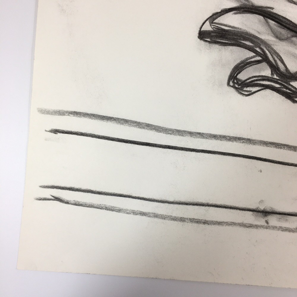 Kip Gresham Unsigned Original Charcoal Drawing Gymnast Curwen Archive #1