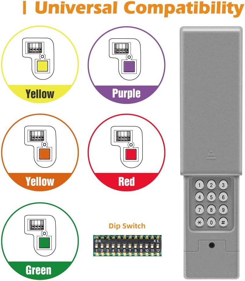 New Universal 893Max Keypad & Opener For LiftMaster Chamberlain Garage Door