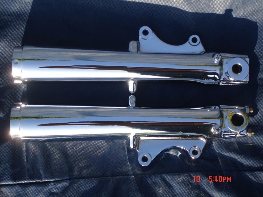HARLEY CHROME TOURING Ultra Electra Glide LOWER FORK LEGS 84-99 Exchange Program