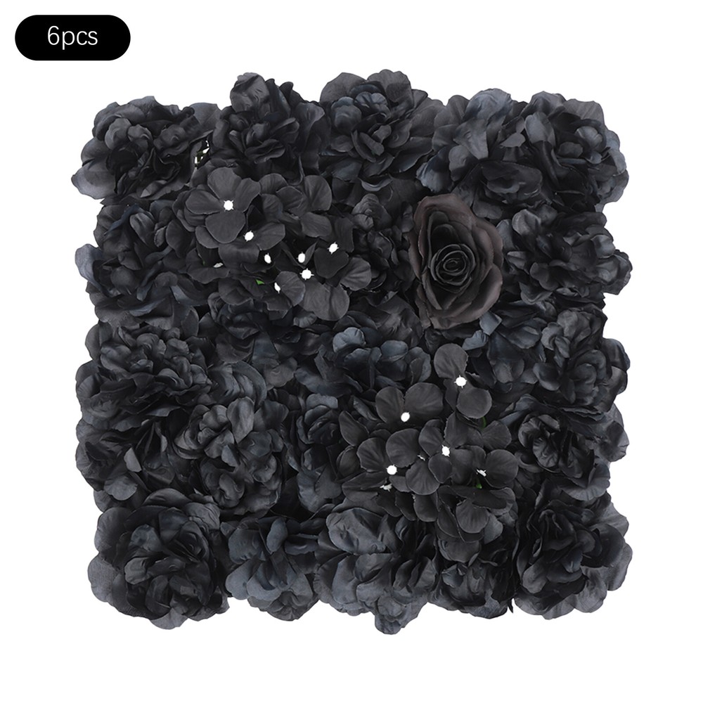 6Pcs Artificial Flower Wall Panels Backdrop Bouquet Wedding Party Background