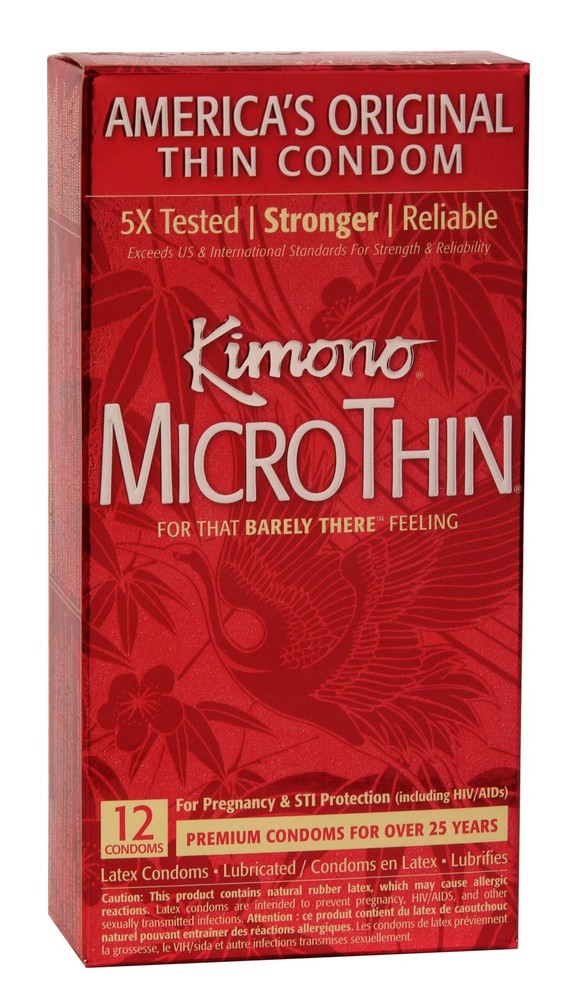 Kimono MicroThin Condoms - 12 count Lubricated