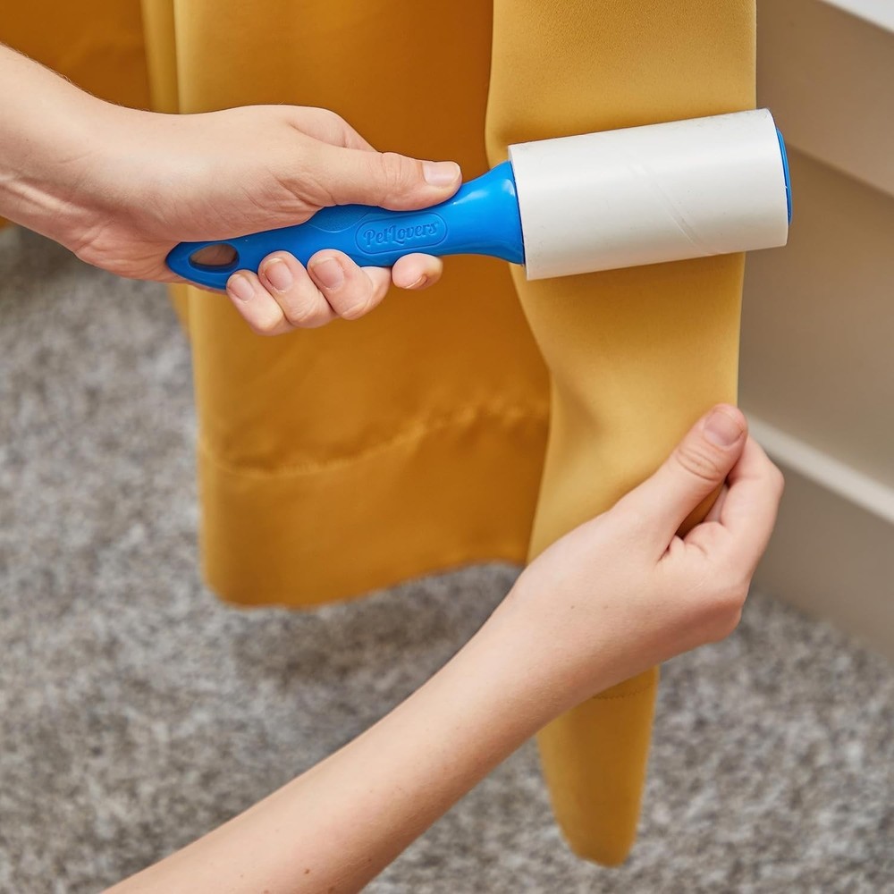 90 Sheet Extra Sticky Lint Roller with 360° Handle for Effortless Cleaning