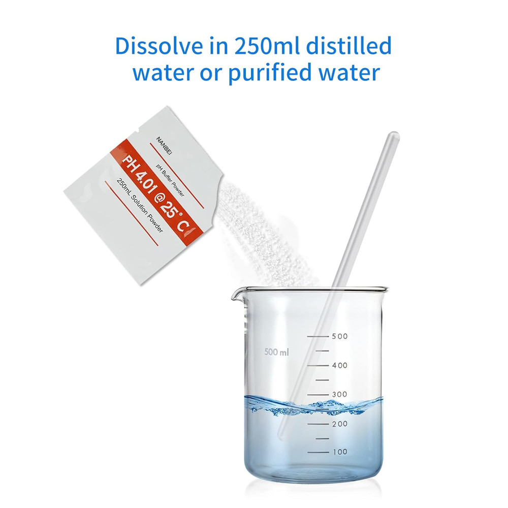 15 Pack pH Meter Calibration Buffer Powder - pH 4.01, 7.00, 10.01