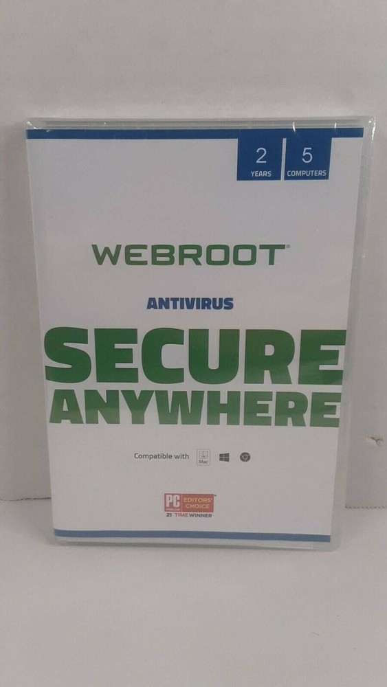 Webroot SecureAnywhere AntiVirus + ID Protect | 2 Years CODE, 5 PC/MAC DOWNLOAD