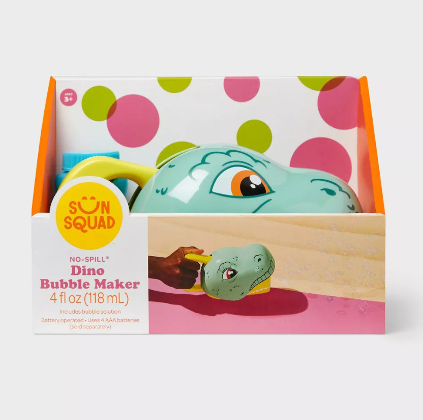 Sun Squad No Spill Dino Bubble Maker
