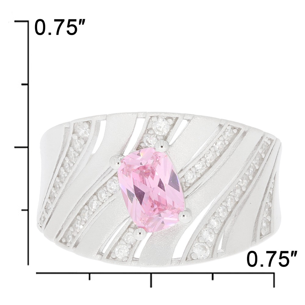 Sterling Silver Semi Mount Ring Setting Cushion CU 7X5mm