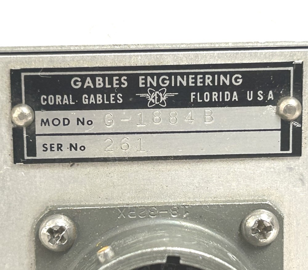 Gables G-1884B Aircraft ATC Transponder Control Panel