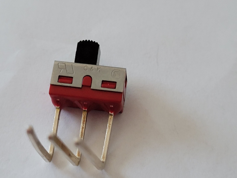 C&K 1103 Three Position Mini Slide Switch 6A 120VAC - 1pc