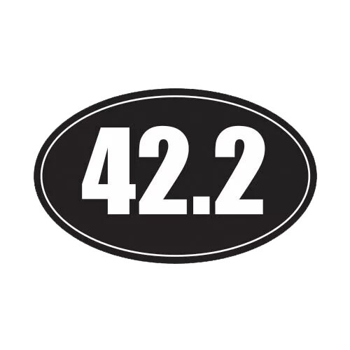 Oval 42.2 Sticker Decal