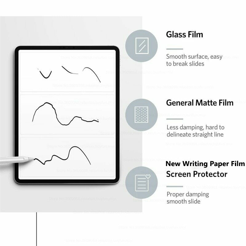 2PCS Microsoft Surface Pro 4/5/6/7/8 Matte Writing Paper Film Screen Protector