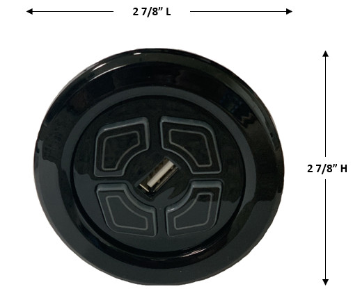 Mulin Electric Switch - MLSK60-A Left (L) 4 Button Power Recliner Switch + USB