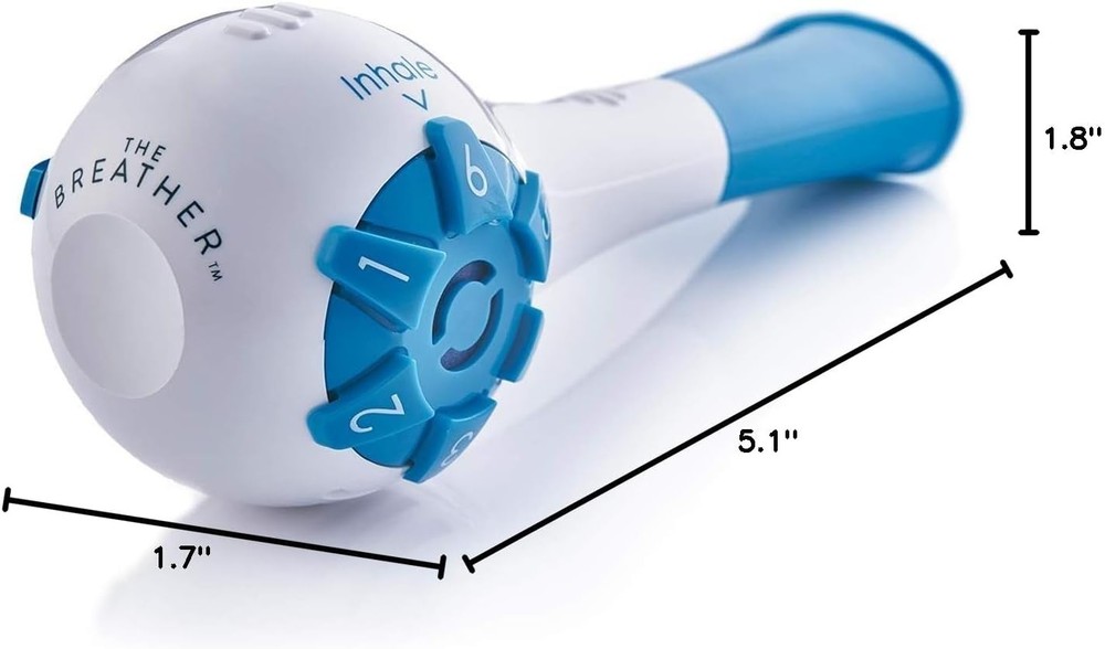 Compact Portable Lung Trainer with Multiple Resistance Levels & App Support