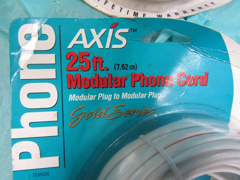 3 New Axis Modular Phone Cords, 25 ft / 50 ft.