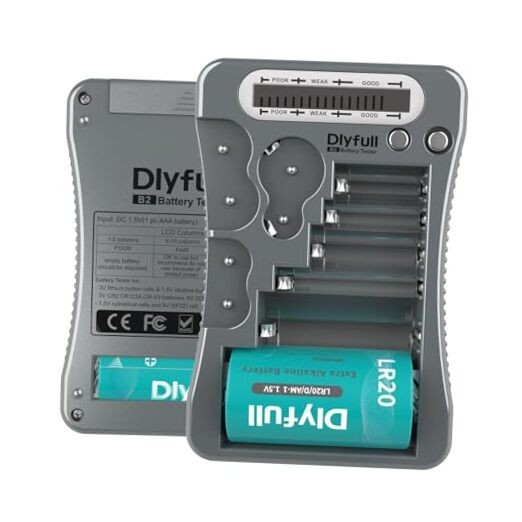 Universal Battery Tester with LCD Display, Multi Purpose Small Battery