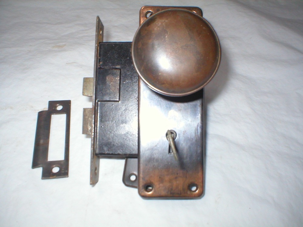 Antique Japanned Door Hardware