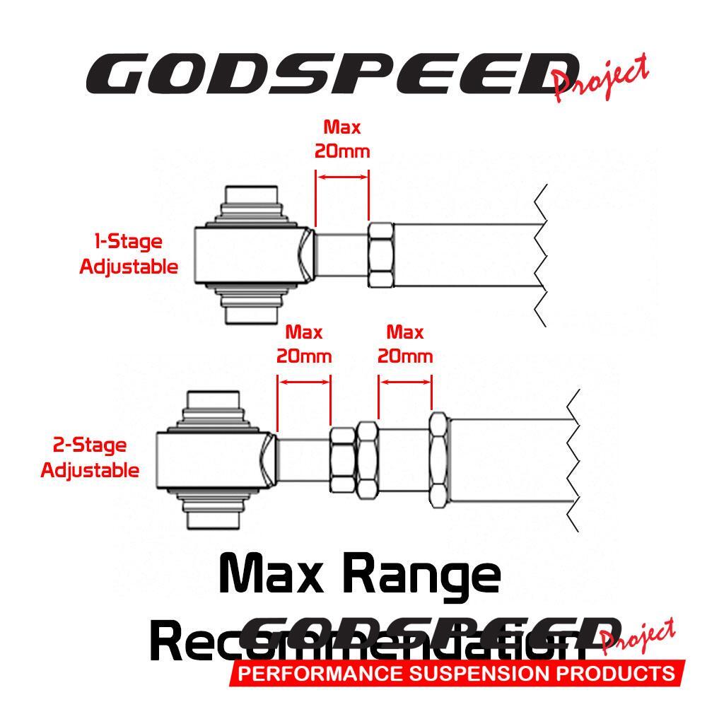 Godspeed Adjustable Front Lower Control Arms for CC B6 2009-17