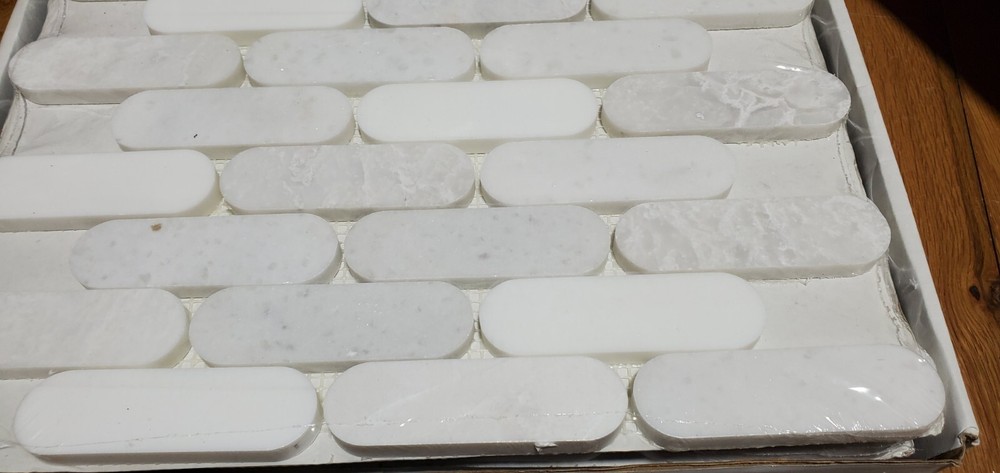 LOT 6 Eclipse – Dolomite, Iceberg & White POL 12" X 12" 3/8" Thickness