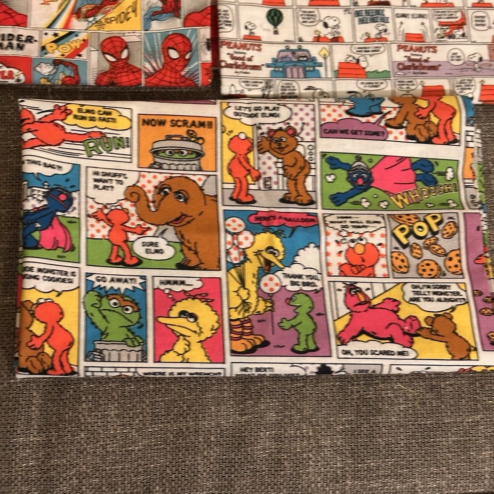 Quilting Fabric Bundle (9 Pieces) In Various Comic Prints