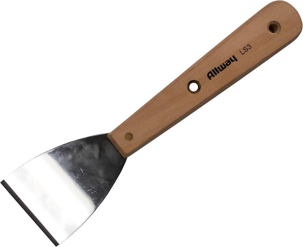 ALLWAY LS3 Long Wood Handle Burn-Off Scraper, 3"