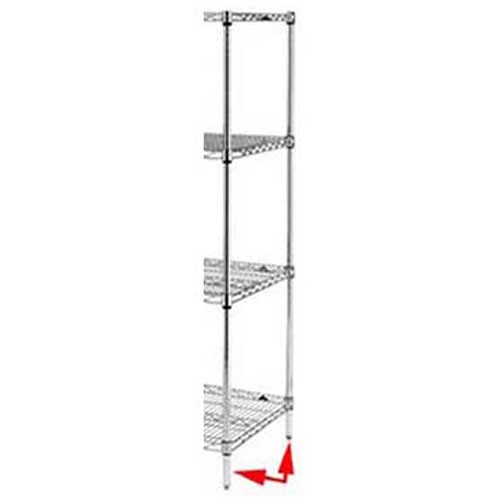 Super Adjustable Super Erecta® Stainless Steel Shelf Post with
